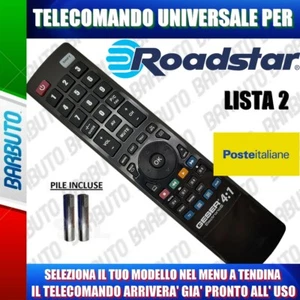 TELECOMANDO UNIVERSALE ROADSTAR , CLICCA SUL TUO MODELLO LO RICEVERAI GIA PRONTO - Foto 1 di 1