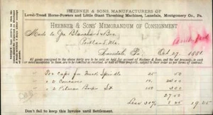 1881 Lansdale Pennsylvania (PA) Heebner & Sons - Bild 1 von 2