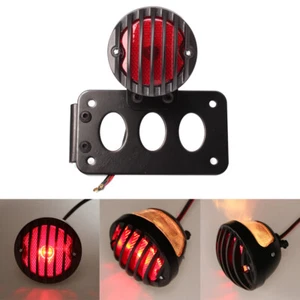 Motorcycle Tail Light Holder Side Mount License Plate Bracket For Harley Honda - Picture 1 of 12