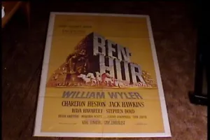 BEN HUR 1959 ORIGINAL MOVIE POSTER CLASSIC CHARLTON HESTON  - Picture 1 of 1