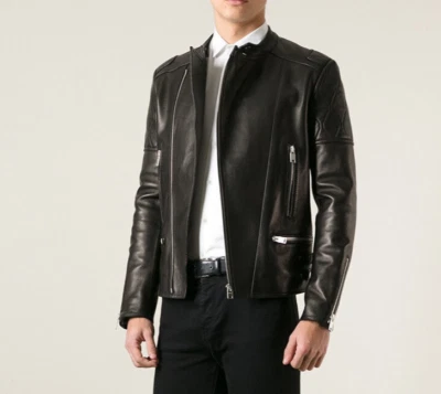 BALENCIAGA Structured Leather Biker Jacket ***excellent condition*** - Image 1 of 4