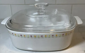 Centura by Corning April Tulip 2 QT Vintage Casserole Dish Bowl with lid - Picture 1 of 7