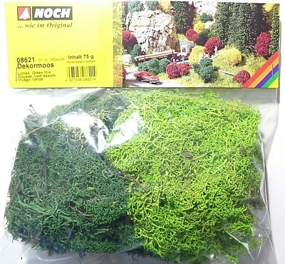 NOCH 08621 (98,53€/kg) Dekormoos Islandmoos grün sortiert, 75 g Beutel - Bild 1 von 2