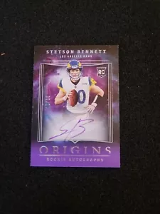1st On Print 2023 Panini Origins Stetson Bennett Purple FOTL Auto /17 (RC) Rams - Picture 1 of 7