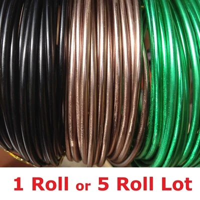 5 or 1 roll Bonsai Wire Aluminium training wire select colour and gauge - image 1 of 2