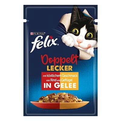 So gut wie es aussieht Doppelt Lecker Katzenfutter nass in Gelee mit Rind & G... - Bild 1 von 4