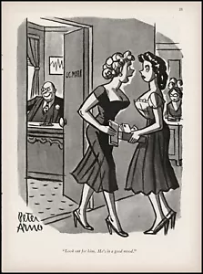 Peter Arno 1952 arte cómico Secretaries Boss is in a good mood impresión vintage S5 - Imagen 1 de 1