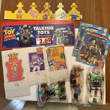Disney Toy Story 1996 Burger King Talking Toys & Advertising Lot. NEW. Video