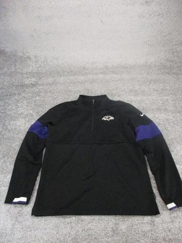 Nike Dri-Fit Baltimore Ravens Logo Pacer Men M Black 1/4-Zip Cover