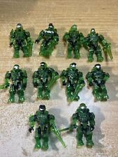Mega Bloks Halo Spartans Transculent Green Lot Of 10  