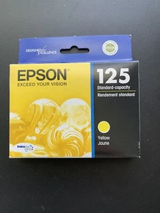 New Genuine Epson 125 Yellow Ink Cartridge Stylus NX127 Stylus NX530 - Picture 1 of 1