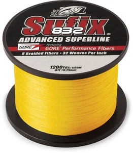 Sufix 832 Advanced Superline Braid - 30lb - Hi-Vis Yellow - 3500 yds - 660-430Y - Picture 1 of 1