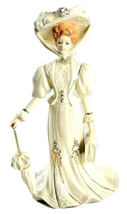 LENOX Victorian Ladies of Fashion "Grand Voyage" 1994 Classic Cream & Gold - Picture 1 of 10