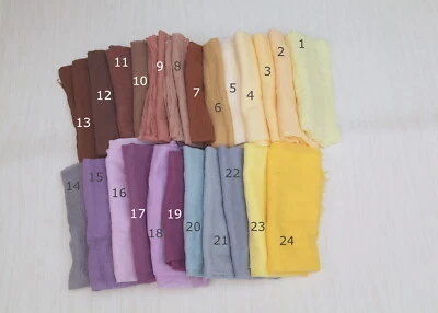 Hand dyed Gauze Sheer Cotton Cheesecloth Newborn Baby Wrap, Wedding Table Runner - Image 1 of 4