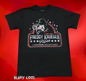 New A Nightmare on Elm Street Freddy Krueger Pizza Vintage T-Shirt - Picture 1 of 2