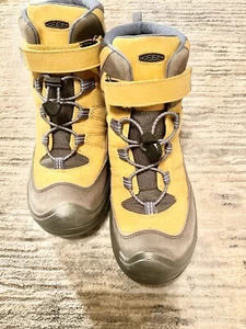 Keen Pagosa Mid Waterproof Brown/Yellow Hiking Boots Youth Size 6 Lace Up Shoes - Picture 1 of 8