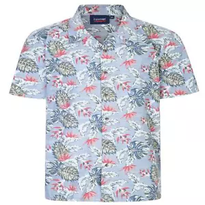 Espionage Hombre Talla Grande Manga Corta Hoja Impresión Camisa En - Imagen 1 de 1
