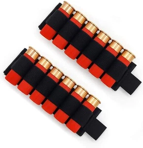 Confezione 2 Cartucce Buttstock Nero 6 Round 12 GA Shotshell Holder Buttstock Sacchetto Munizioni - Foto 1 di 12