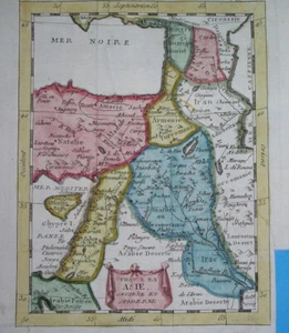 1769 RARE ORIGINAL MAP ISRAEL PALESTINE LEBANON IRAQ IRAN GEORGIA ARMENIA CYPRUS - Picture 1 of 5