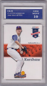 CLAYTON KERSHAW ROOKIE CARD Los Angeles Dodger 2008 RC Baseball RARE GEM MINT 10