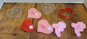 Lote mixto de cortadores de galletas de San Valentín y caja de plástico transparente 8 piezas. - Imagen 1 de 3