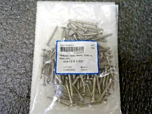 SHEET METAL SCREW, #10-12 X 1-1/2, 18-8SS, PHILLIPS OVAL HEAD, 100 PK, (RG) (CM) - Imagen 1 de 4