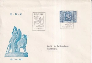 Finland 1957 The 40th Anniversary of independence FDC - Picture 1 of 2