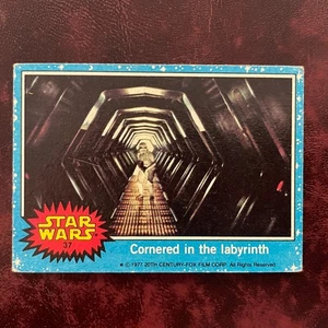 1977 Topps STAR WARS Blue Set CORNERED IN THE LABYRINTH #37* - EX - Imagen 1 de 2
