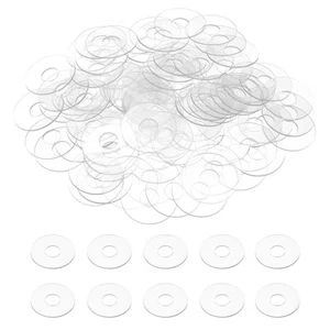 120Stk M10 PVC-Unterlegscheiben,10mm ID,30mm AD,1mm dick,transparent - Bild 1 von 7