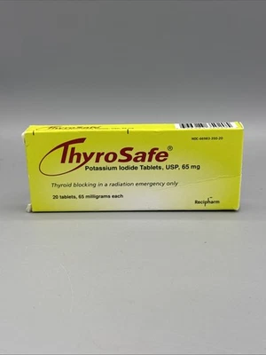 ThyroSafe Potassium Iodide Tablets - 20 Tablets, 65 mg, New - Image 1 of 2