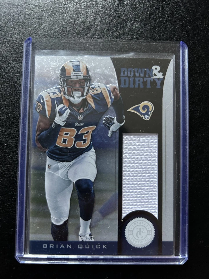 2012 Totally Certified Brian Quick #7 Down & Dirty Patch #/299 Rams - Image 1 of 2