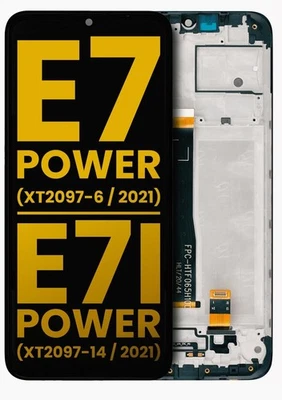 Motorola Moto E7 Power XT2097 LCD Display Digitizer Touch Screen Frame Assembly - Image 1 of 3