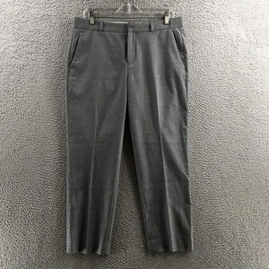 Banana Republic Avery Dress Pants Womens 10 Gray Mid Rise Flat Front Zip Fly - Picture 1 of 19