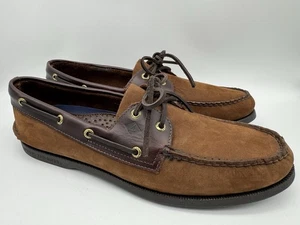 Mocasines Sperry Sotavento 2 Ojos Barco - Cuero Marrón/Gamuza - Para Hombre Talla 13 M - Imagen 1 de 10