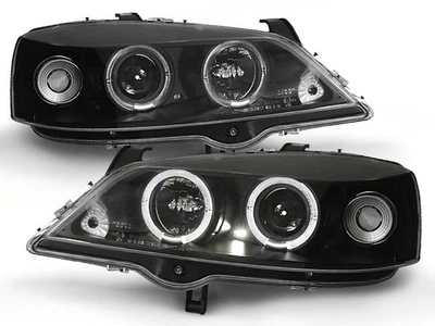 Faros Angel Eyes Para Opel Astra G Año 98-05 Negro - Imagen 1 de 2