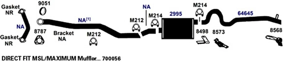 Silenciador de escape para 2009-2010 Volkswagen Jetta 2.5L L5 GAS DOHC - Imagem 1 de 4