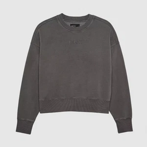 Fox Racing Womens Wordmark Oversized Crew Pullover Size Small, Pewter Grey - Picture 1 of 2