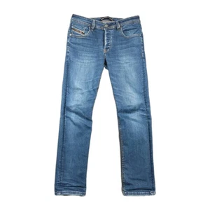 Diesel DNA Larkee Slim Skinny Mens 34 Blue Stretch Denim Jeans Selvedge Italy - Picture 1 of 13