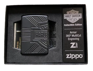 Harley Davidson 2020 collectible edition zippo lighter matte black 032324483hd - Picture 1 of 14