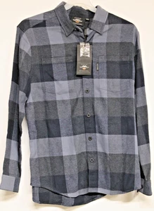 Harley Davidson Herren Shed Font Two Pocket Plaid Flanell 96163-22VM - Blau - Bild 1 von 15