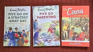 ENID BLYTON Lot 3 HC chlldren's books 2 Five go... & 1 Circus - Imagen 1 de 5