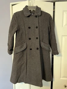 London Fog Girls Wool Coat Gray Size 7 - Used - Picture 1 of 5