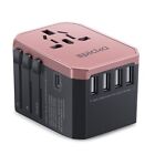 Universal Travel Power Adapter - All in One Worldwide Wall Charger AC Plug Ad...