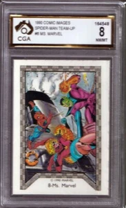 1990 Comic Images Spider-Man Team-Up #8 Ms. Marvel - CGA 8 NM/MT - Picture 1 of 3