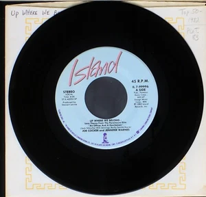 Joe Cocker & Jennifer Warnes - Up Where We Belong - 7" single 45rpm record - Picture 1 of 2
