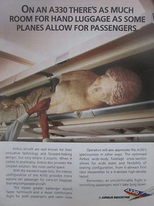 1991-92 PUB AIRBUS INDUSTRIE A330 AIRLINER STATUE ANTIK LUFTFAHRT ORIGINAL ANZEIGE - Bild 1 von 1