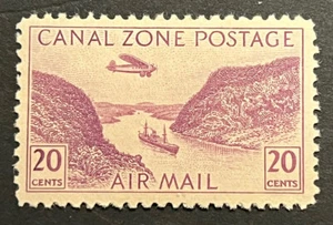 Travelstamps: Canal Zone Stamps Scott #C11, 20 Cent Airmail Issue Mint OG H - Picture 1 of 5