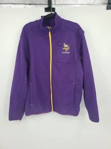 NFL Minnesota Vikings Knit Zip Up Sweater Jacket XL Carl G III - Picture 1 of 13