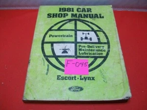 VINTAGE OEM FACTORY ISSUED 1981 FORD CAR SHOP MANUAL POWERTRAIN-ENGINE,TRANS #2 - Picture 1 of 5