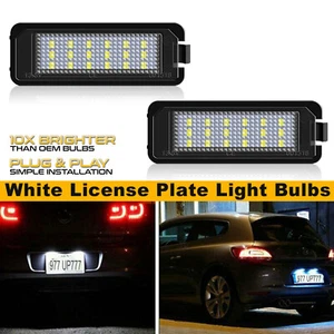 2X LED License Plate Light FOR Bentley Porsche Seat Skoda VW Golf Passat B6 CC - Picture 1 of 11